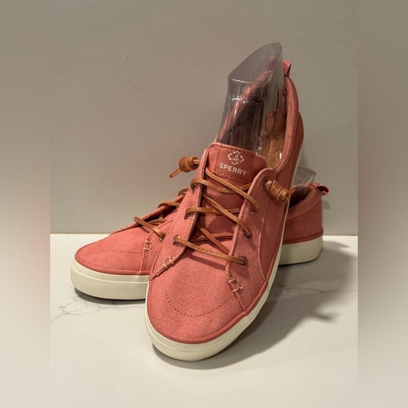 Sperry Crest Vibe Pink Shimmer Sneakers - Picture 8 of 12